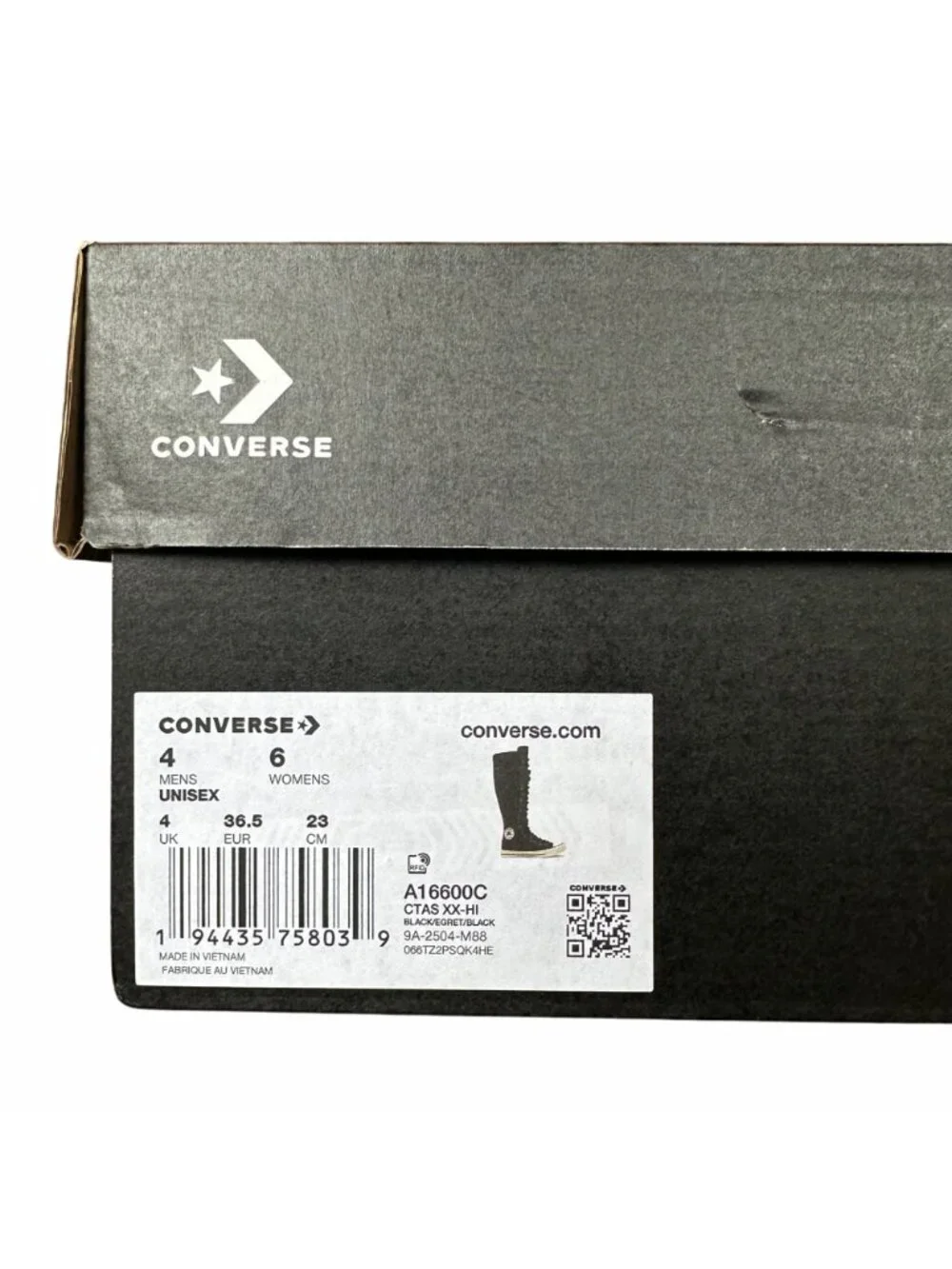 ⭐Converse Chuck Taylor XXHi Leather Straps 6 Women Sneaker Boots Black A16600C⭐
